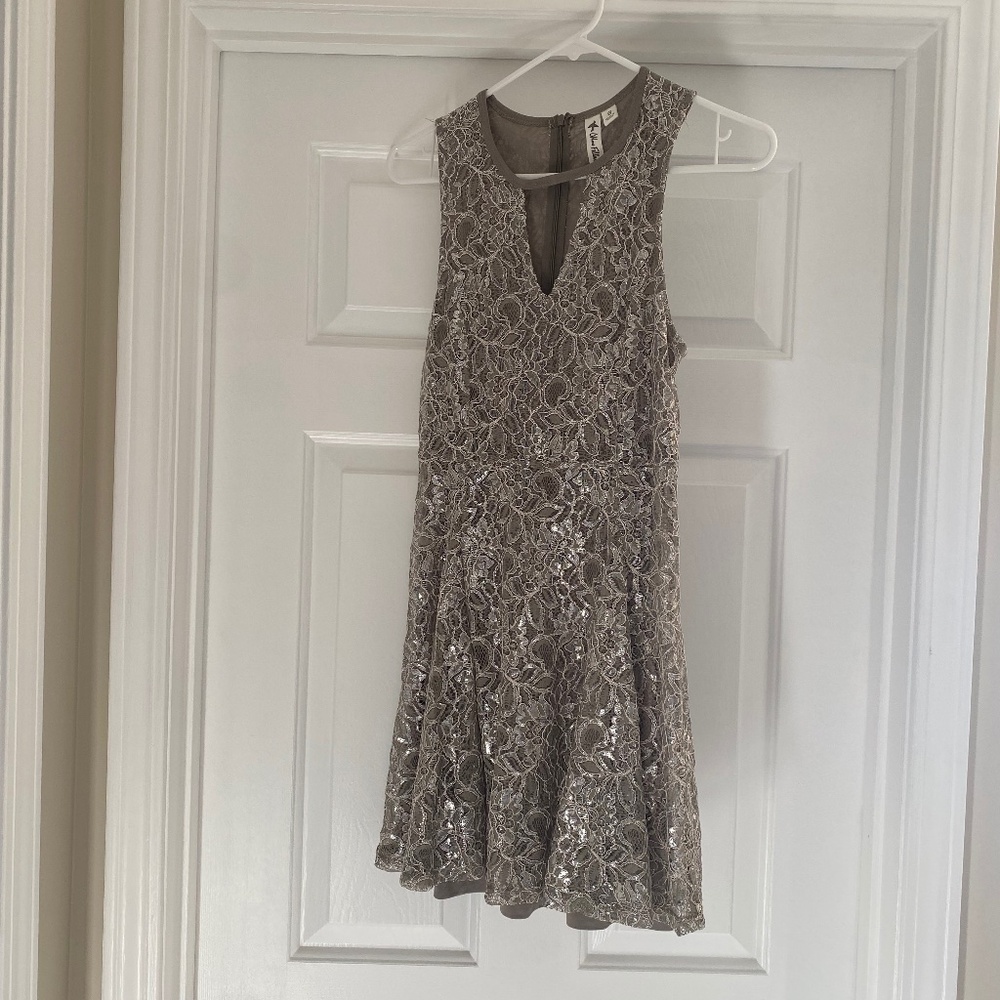 Gold Lace Dress